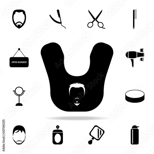 apron of a hairdresser icon. Detailed set of barber tools. Premium graphic design. One of the collection icons for websites, web design, mobile app