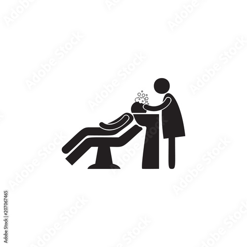 hair washing in the beauty salon icon. Element of beauty saloon icon for mobile concept and web apps. Detailed hair washing in the beauty salon icon can be used for web and mobile