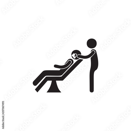 shaving at the hairdresser icon. Element of beauty saloon icon for mobile concept and web apps. Detailed shaving at the hairdresser icon can be used for web and mobile