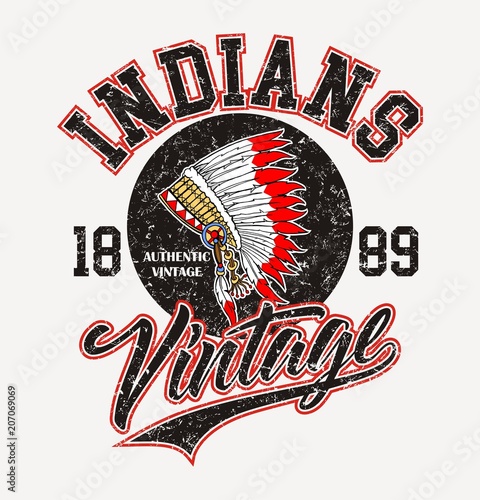 Indian vintage for t-shirt
