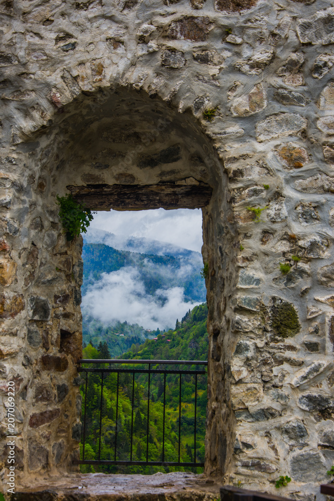 View through the window from the Zil castle