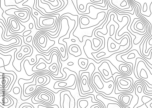 Topographic map backdrop. Conditional geography scheme and the terrain path. ...