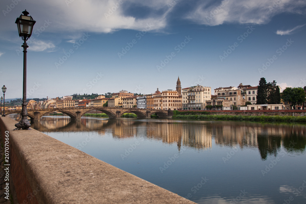 Fototapeta premium ponte Alla Garraia over river Arno, Florence, Italy