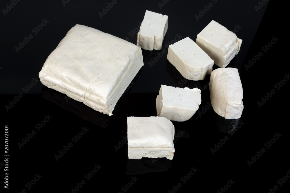 Bean curd tofu block soft healthy fresh white vegetable soya protein