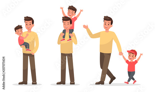 family character vector design set 2