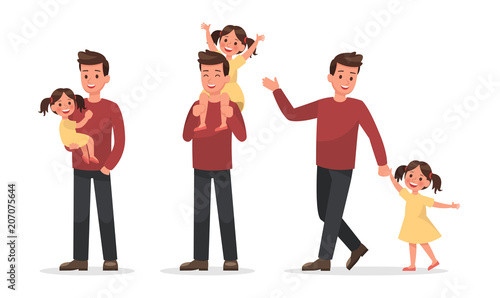 family character vector design set 3