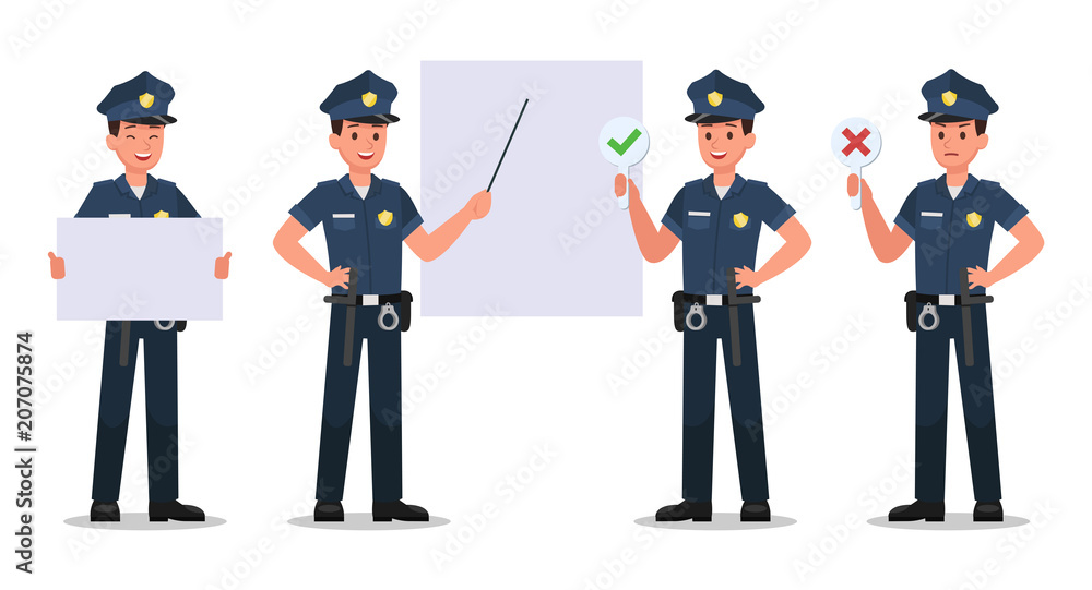 police character vector design no2