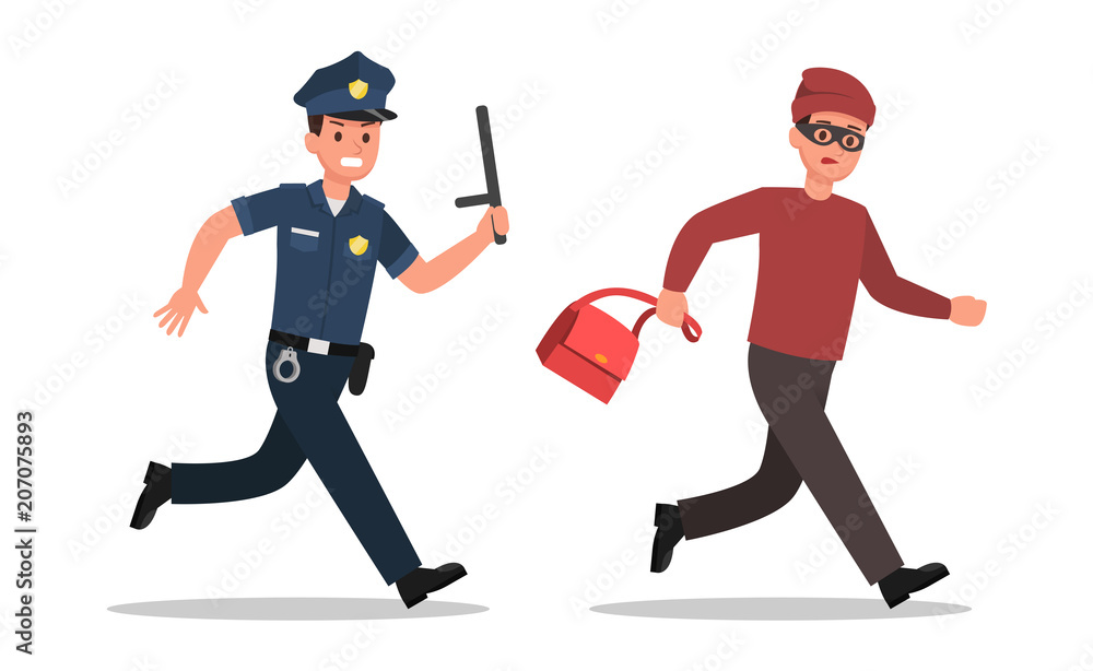 police character vector design no3 police character vector design no3