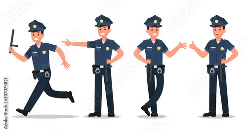police character vector design