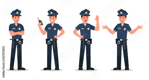 police character vector design no1