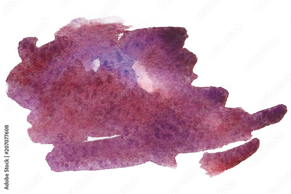 dark blue red purple watercolor element for design. texture of watercolor paper under the paint