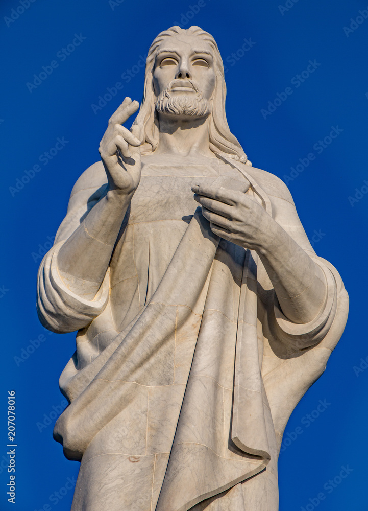 Christ of Havana is a statue by Jilma Madera that overlooks the bay in Havana Christ of Havana is a statue by Jilma Madera that overlooks the bay in Havana