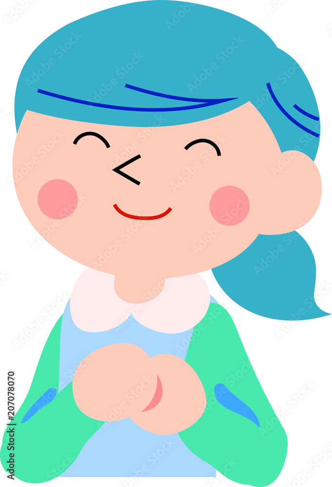 Laughing girl with ponytail 2 Laughing girl with ponytail 2