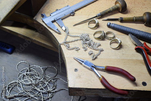 jewelry industry, the jeweler works with products from precious metals