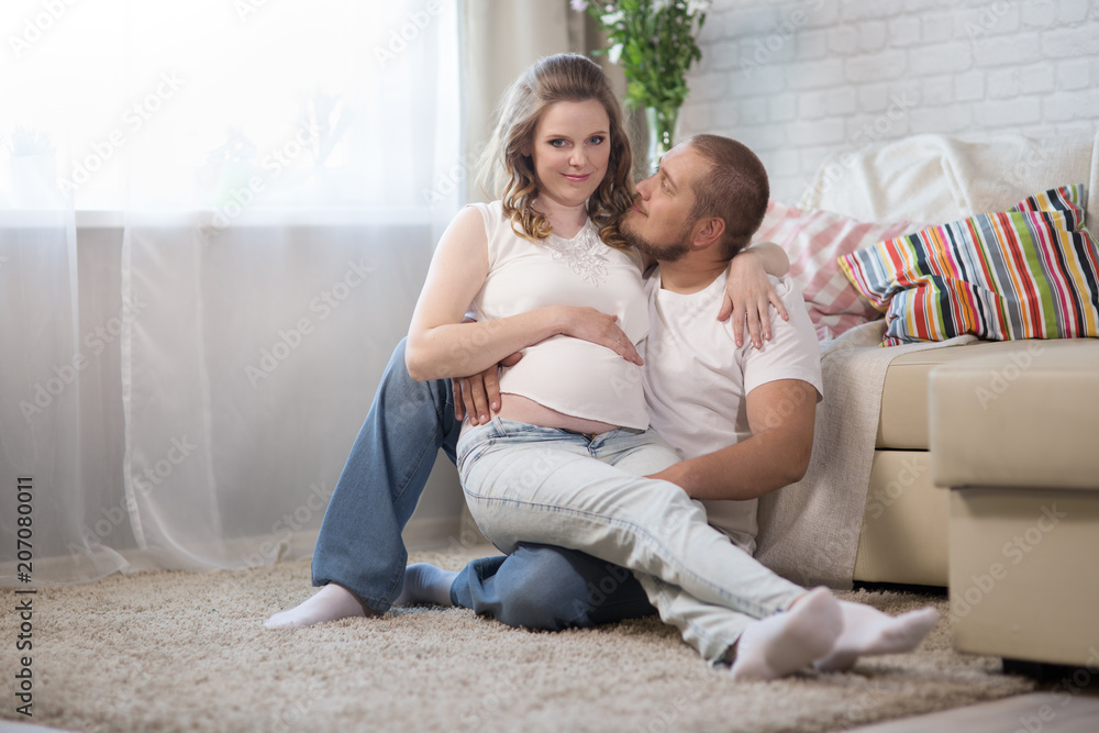 Husband and pregnant wife Husband and pregnant wife