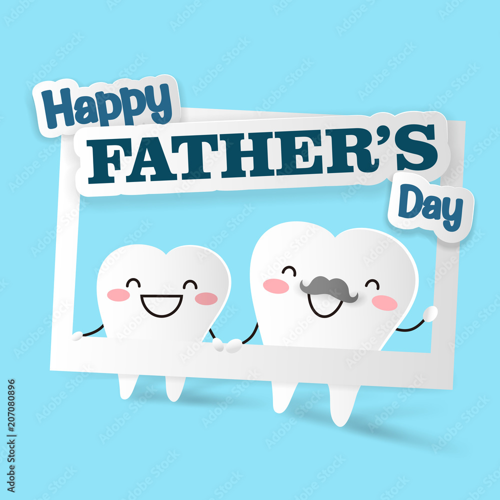 Fotografie tooth with happy father day