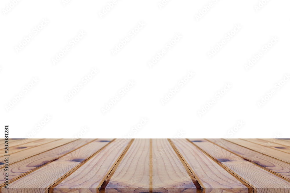 Perspective empty wooden table on top over blur background, can be used mock up for montage products display or design layout. Perspective empty wooden table on top over blur background, can be used mock up for montage products display or design layout.