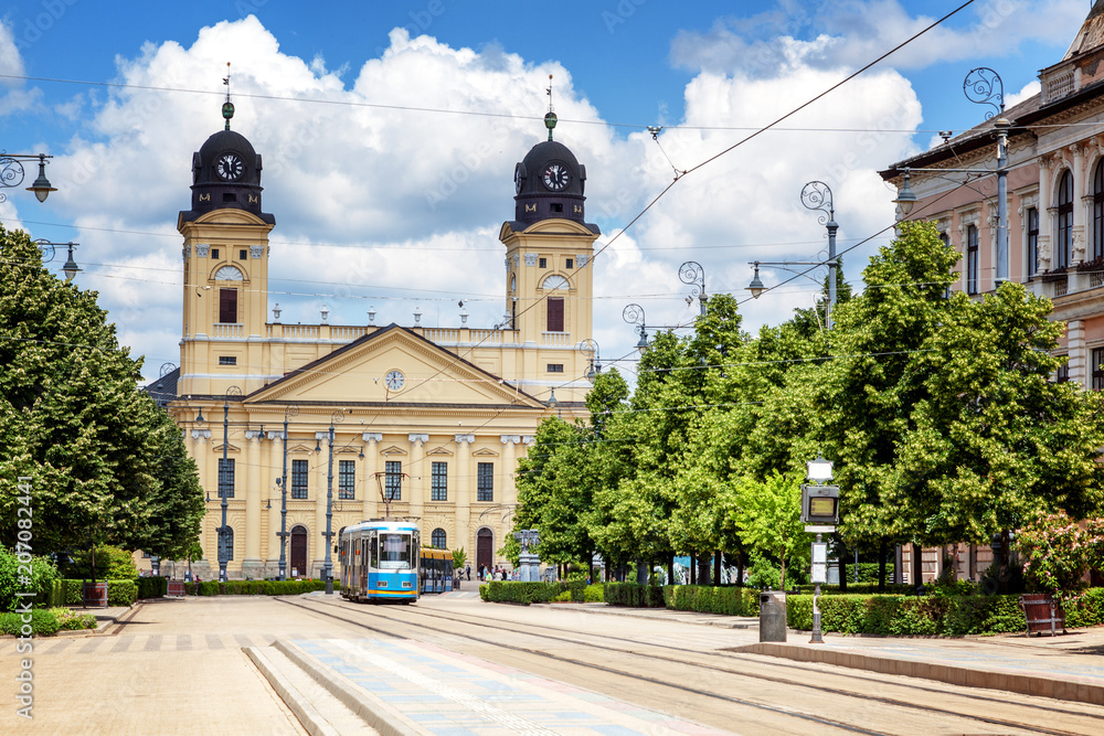 Debrecen, Hungary, view of the city center, beautiful city landscape