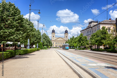 Принти на полотні Debrecen, Hungary, view of the city center, beautiful city landscape
