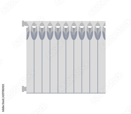 Heating radiator. Isolated on white background. Vector illustration.