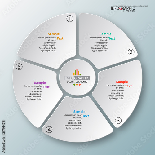Abstract 3D Paper Infographics