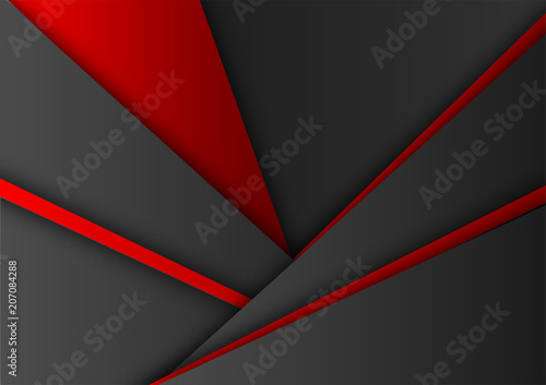 Vector red and black color geometric background. Abstract texture with copy space modern design