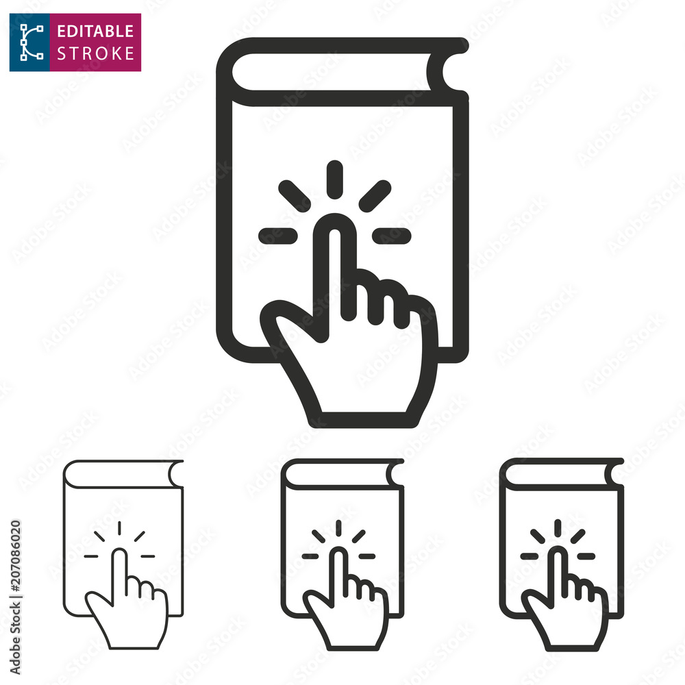 E-learning line icon. Editable stroke. E-learning line icon. Editable stroke.
