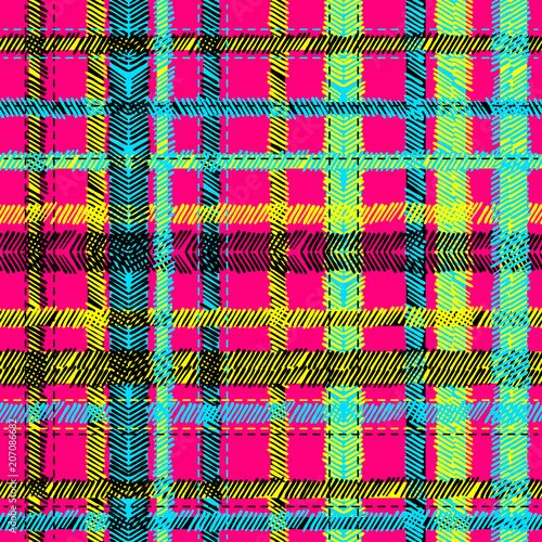 Abstract Ikat and boho style handcraft fabric pattern. Traditional Ethnic design for clothing and textile background, carpet or wallpaper