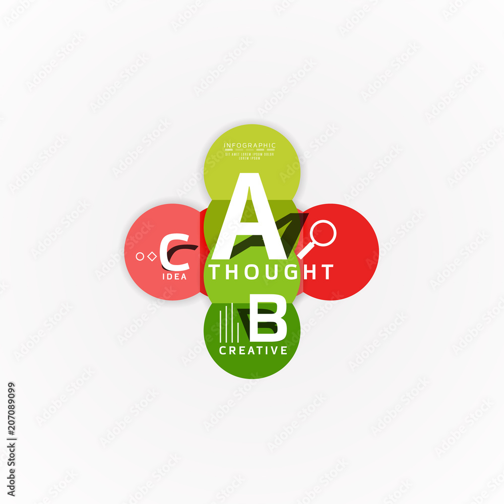 Abstract geometric option infographic banners, a b c steps process Abstract geometric option infographic banners, a b c steps process