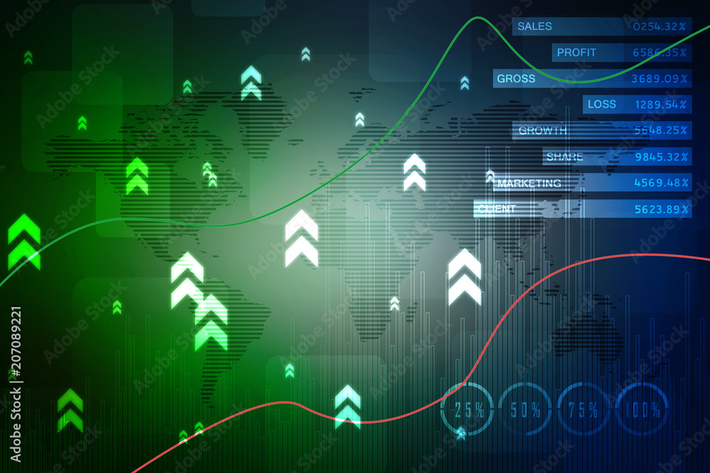 2D Digital Abstract Business Networking background