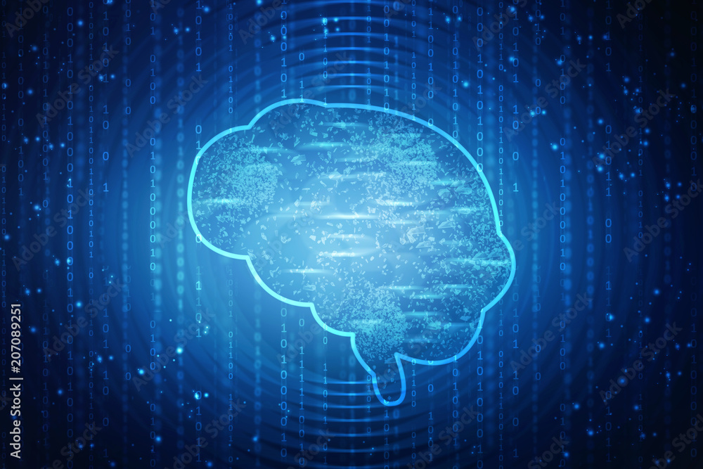 Human brain 2d illustration Human brain 2d illustration