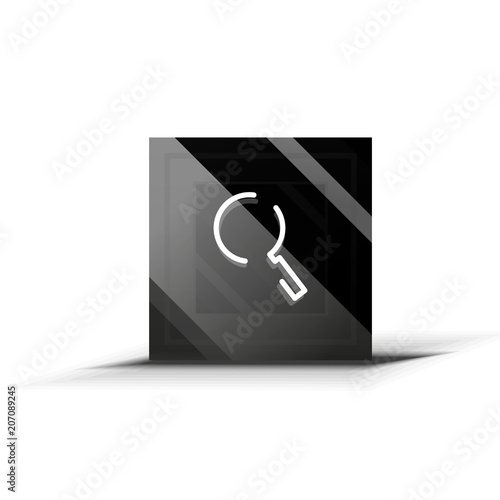 Search magnifyier web button, magnify icon. Modern magnifying glass sign, web site design or mobile app photo