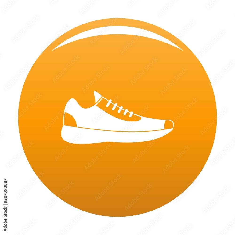Sneakers icon. Simple illustration of sneakers vector icon for any any design orange