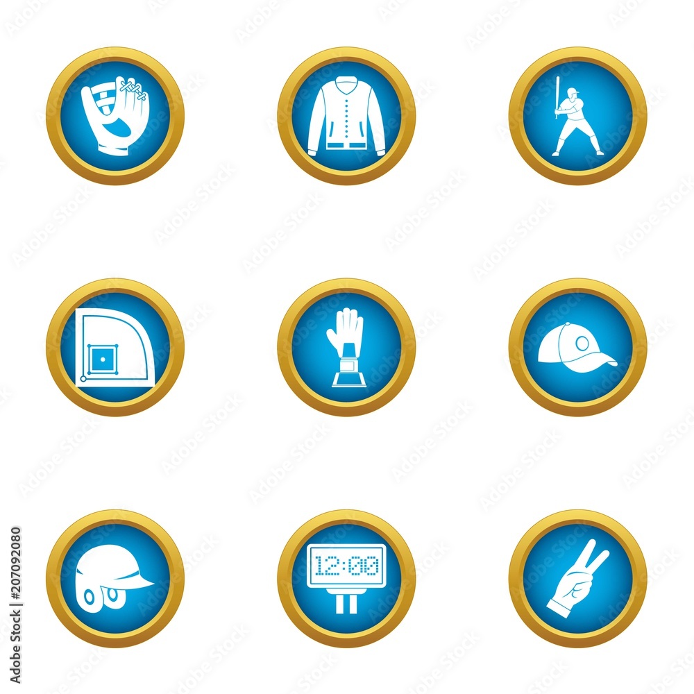 Protection for sport icons set. Flat set of 9 protection for sport vector icons for web isolated on white background