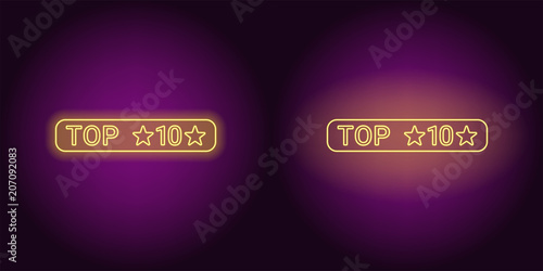 Neon banner of Top 10, the Best