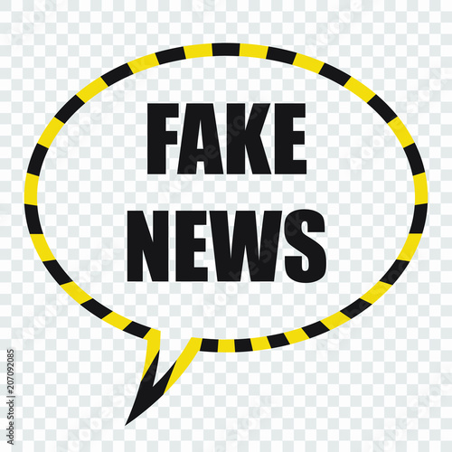 Fake news in speech bubble, vector