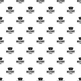 Military hat pattern vector seamless repeat for any web design