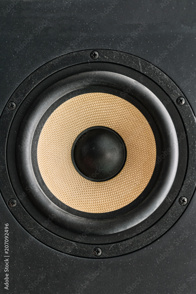 Speaker loudspeaker with yellow diffuser Speaker loudspeaker with yellow diffuser