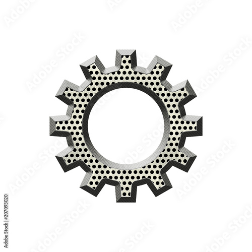 Metal dot textured badge in...