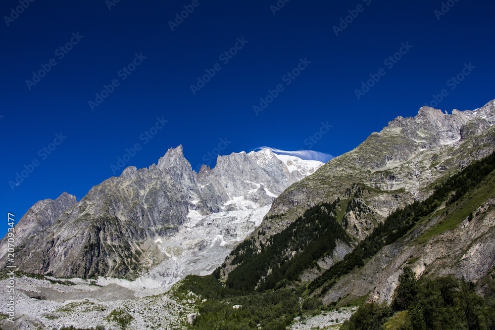 Alpine view on French-Italy border