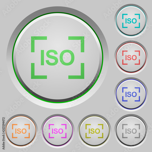 Camera iso speed setting push buttons