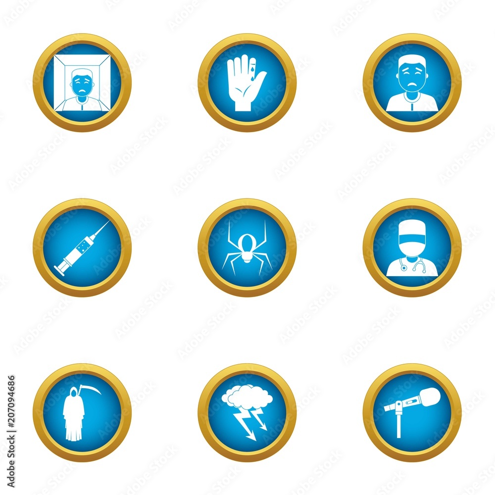 Medical faculty icons set. Flat set of 9 medical faculty vector icons for web isolated on white background Medical faculty icons set. Flat set of 9 medical faculty vector icons for web isolated on white background