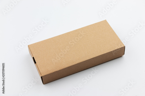 Cardboard box isolated on white © zhu difeng
