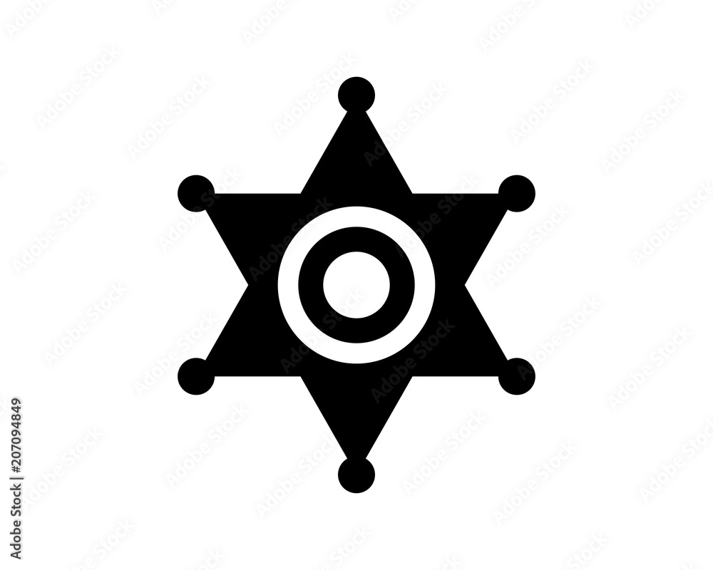Sheriff Star Badge Silhouette