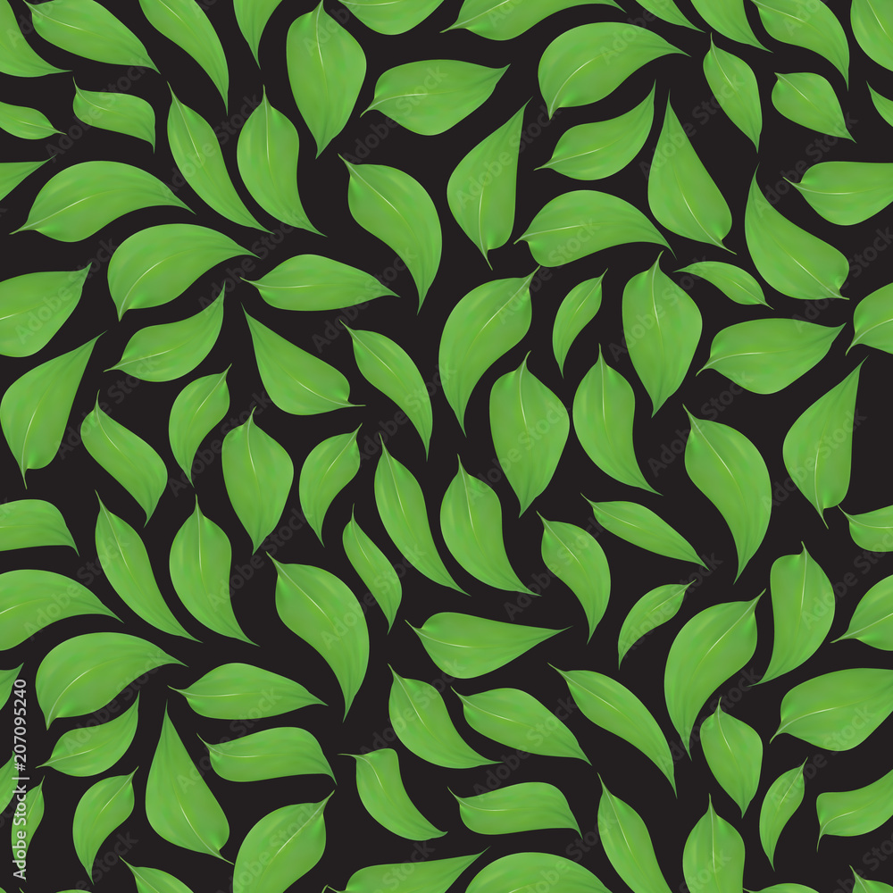 Green leaves seamless pattern Green leaves seamless pattern