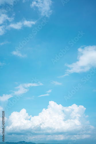 Sky and clouds for nature background with copy space.
