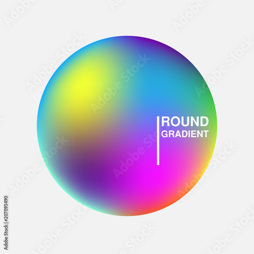 Gradient orbs isolated on white background