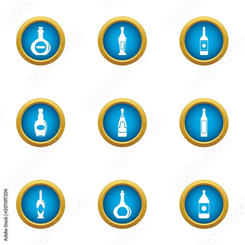 Tincture icons set. Flat set of 9 tincture vector icons for web isolated on white background