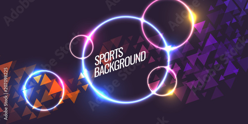 Modern colored poster for sports.