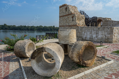 Ancient Roman military castle Dimum on the Danube river, Bulgaria